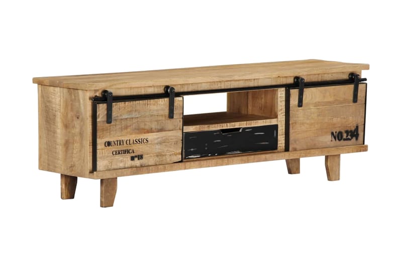 TV-benk 120x30x40 cm heltre mango - Brun - Møbler - Mediamøbel & tv møbel - TV-benk & mediabenk