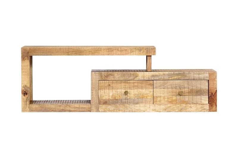 TV-benk 120x30x40 cm heltre mango - Brun - Møbler - Mediamøbel & tv m�øbel - TV-benk & mediabenk