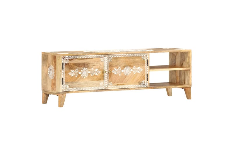 TV-benk 120x30x40 cm heltre mango - Brun - Møbler - Mediamøbel & tv møbel - TV-benk & mediabenk