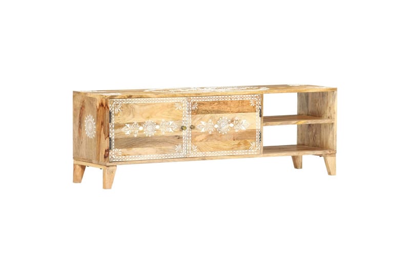 TV-benk 120x30x40 cm heltre mango - Brun - Møbler - Mediamøbel & tv møbel - TV-benk & mediabenk