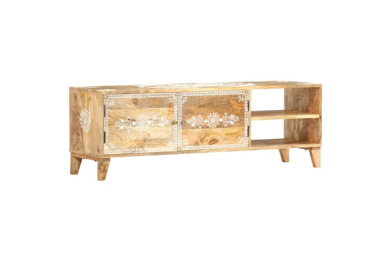 TV-benk 120x30x40 cm heltre mango - Brun - Møbler - Mediamøbel & tv møbel - TV-benk & mediabenk