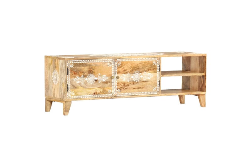 TV-benk 120x30x40 cm heltre mango - Brun - Møbler - Mediamøbel & tv møbel - TV-benk & mediabenk