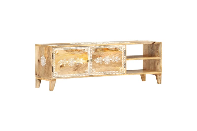 TV-benk 120x30x40 cm heltre mango - Brun - Møbler - Mediamøbel & tv møbel - TV-benk & mediabenk