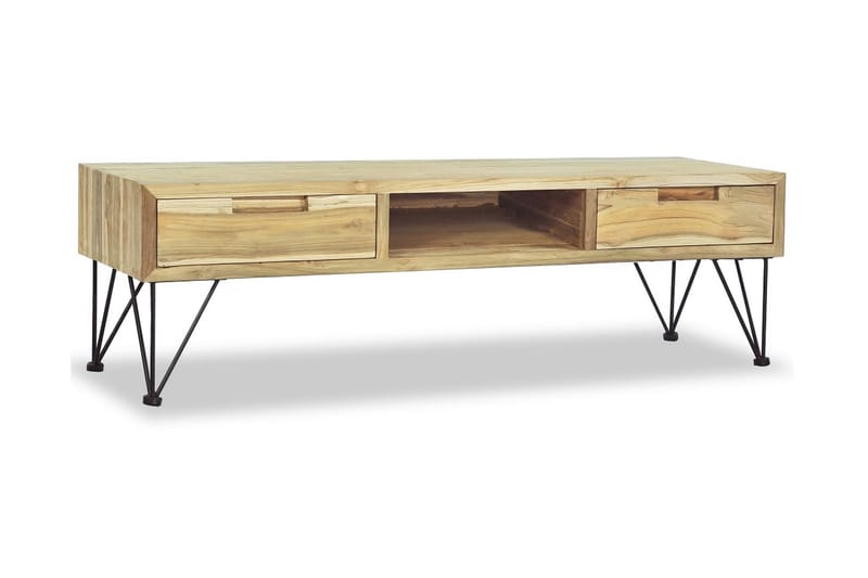 TV-benk 120x35x35 cm massiv teak - Brun - Møbler - Mediamøbel & tv møbel - TV-benk & mediabenk
