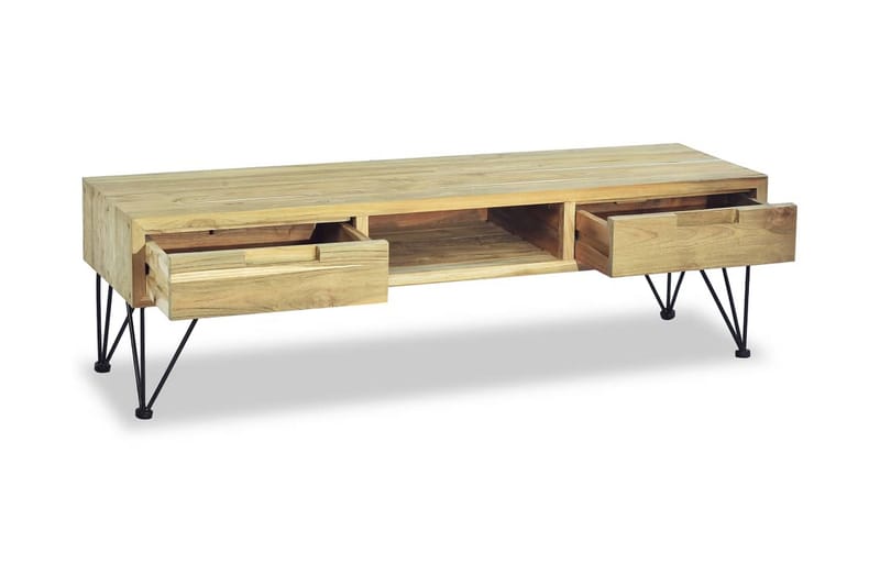 TV-benk 120x35x35 cm massiv teak - Brun - Møbler - Mediamøbel & tv møbel - TV-benk & mediabenk