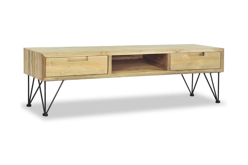 TV-benk 120x35x35 cm massiv teak - Brun - Møbler - Mediamøbel & tv møbel - TV-benk & mediabenk