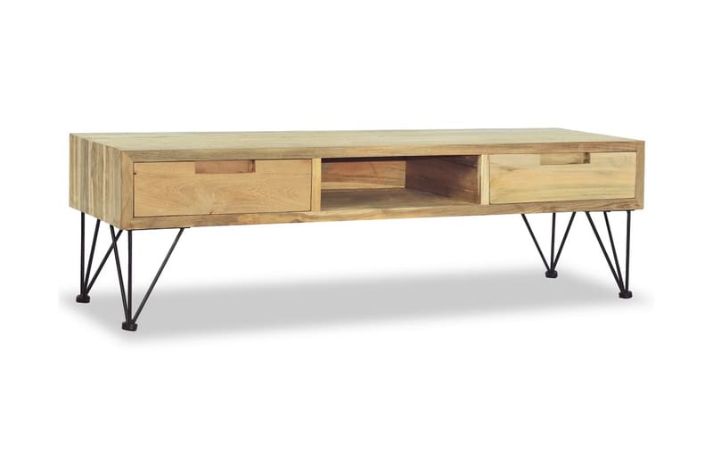 TV-benk 120x35x35 cm massiv teak - Brun - Møbler - Mediamøbel & tv møbel - TV-benk & mediabenk