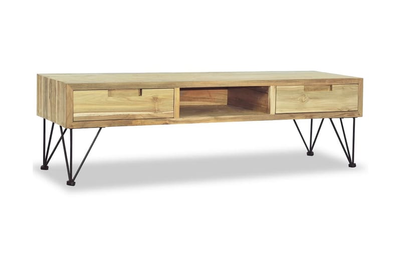 TV-benk 120x35x35 cm massiv teak - Brun - Møbler - Mediamøbel & tv møbel - TV-benk & mediabenk
