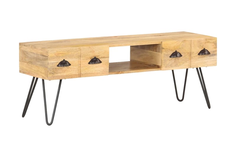 TV-benk 120x35x45 cm heltre mango - TV-benk & mediabenk