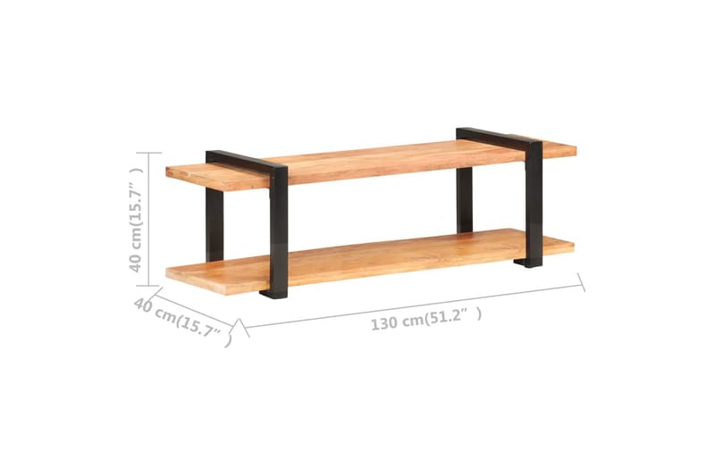 TV-benk 130x40x40 cm heltre akasie - Brun - Møbler - Mediamøbel & tv møbel - TV-benk & mediabenk