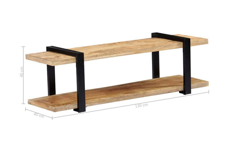 TV-benk 130x40x40 cm heltre mango - Brun - Møbler - Mediamøbel & tv møbel - TV-benk & mediabenk