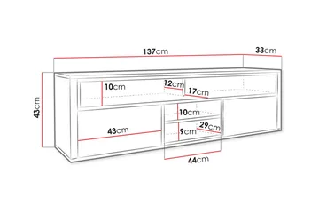 TV-benk 137 cm - Eik - Møbler - Mediamøbel & tv møbel - TV-benk & mediabenk