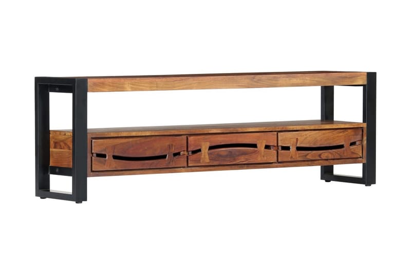 TV-benk 140x30x45 cm heltre akasie - Brun - Møbler - Mediamøbel & tv møbel - TV-benk & mediabenk