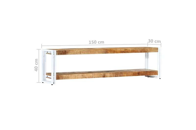 TV-benk 150x30x40 cm heltre mango - Brun - Møbler - Mediamøbel & tv møbel - TV-benk & mediabenk