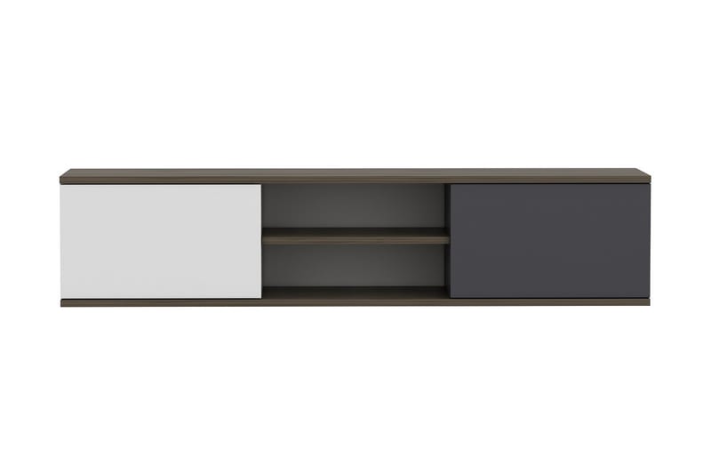 Tv-benk 160 cm - Antrasitt/Valnøtt - Møbler - Mediamøbel & tv møbel - TV-benk & mediabenk
