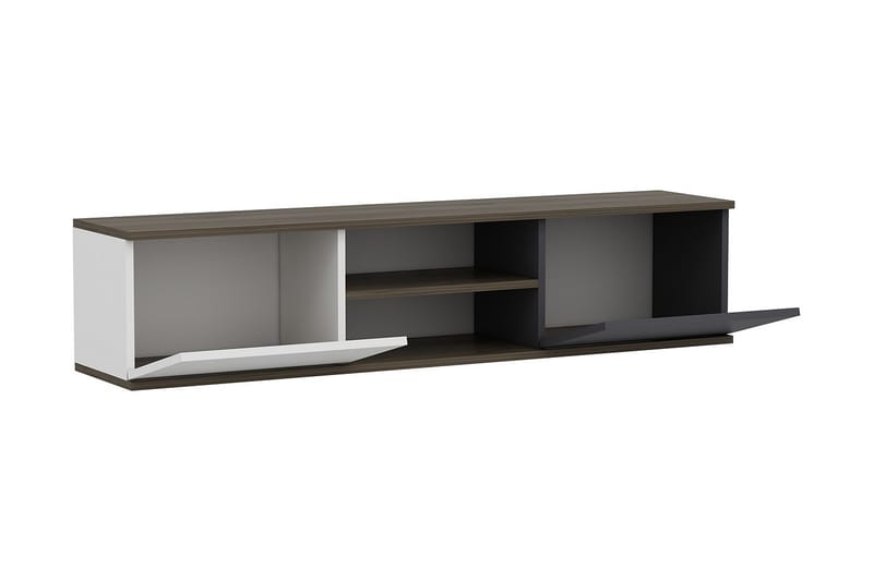 Tv-benk 160 cm - Antrasitt/Valnøtt - Møbler - Mediamøbel & tv møbel - TV-benk & mediabenk