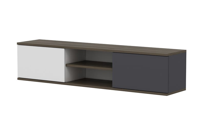 Tv-benk 160 cm - Antrasitt/Valnøtt - Møbler - Mediamøbel & tv møbel - TV-benk & mediabenk