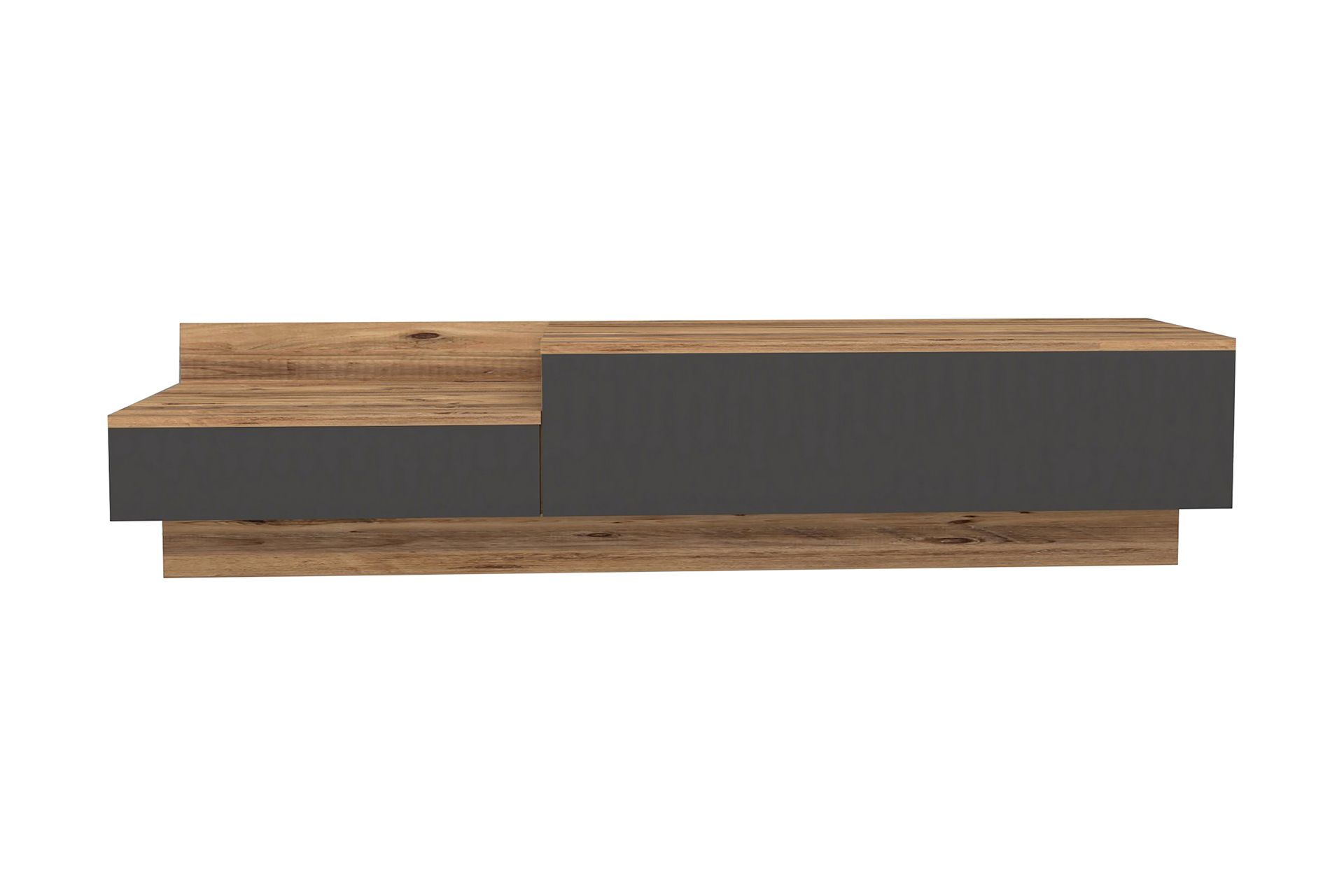 Tv-benk 160 cm - Natur/Antrasitt - Møbler - Mediamøbel & tv møbel - TV-benk & mediabenk