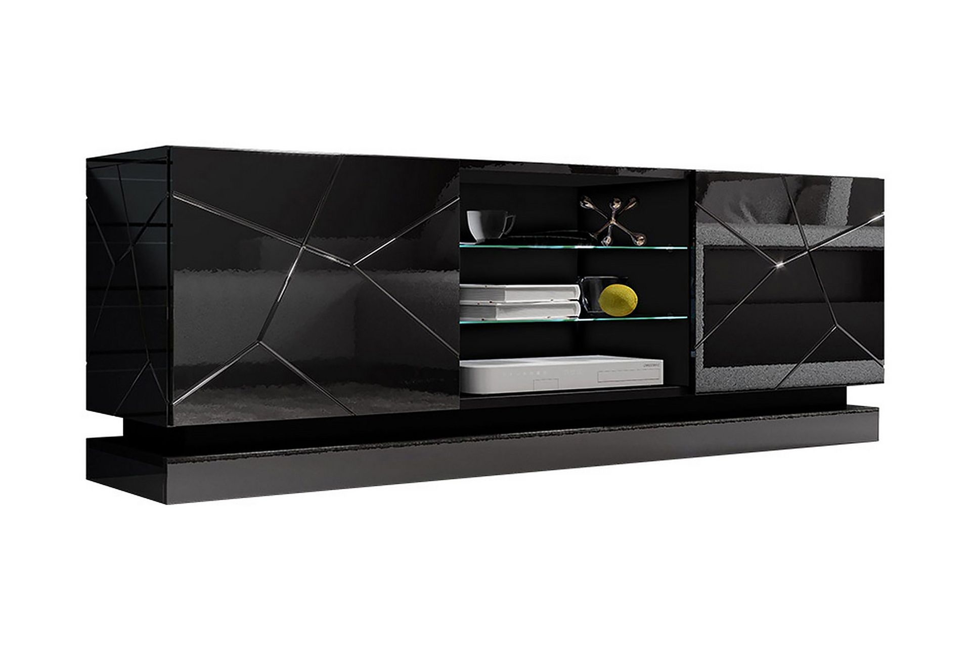 Tv-benk 160 cm - Svart