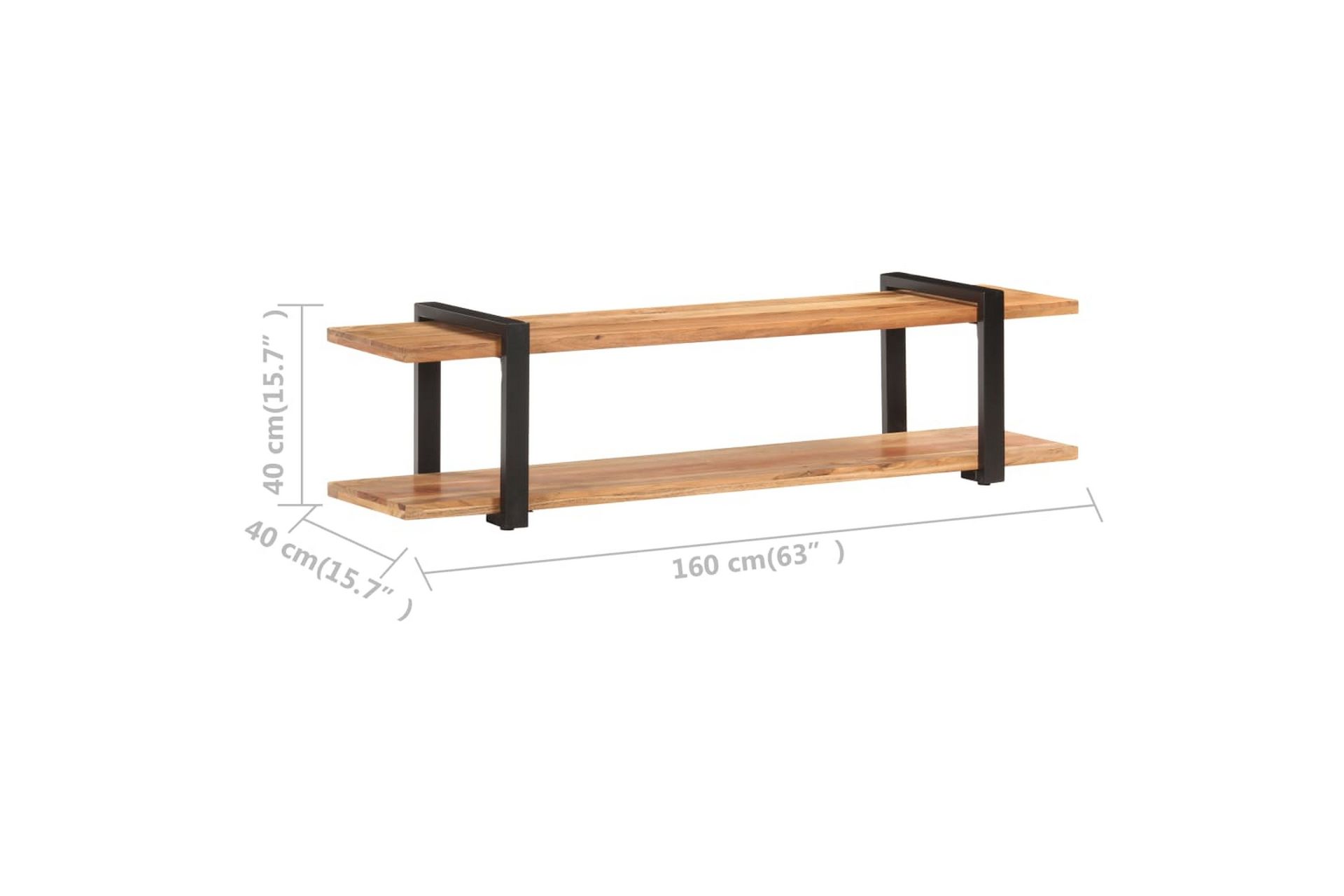 TV-benk 160x40x40 cm heltre akasie - Brun - Møbler - Mediamøbel & tv møbel - TV-benk & mediabenk