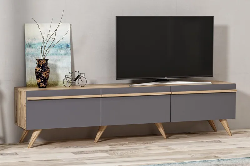 Tv-benk 180 cm, Antrasitt
