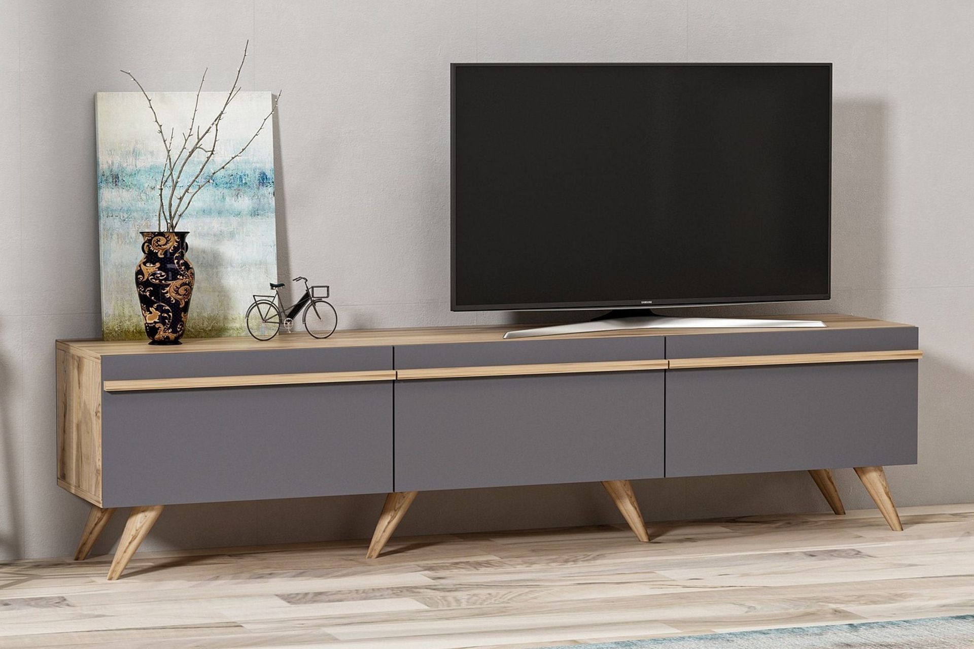 Tv-benk 180 cm - Antrasitt