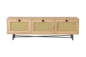 Tv-benk 180 cm - Natur/Svart - Møbler - Mediamøbel & tv møbel - TV-benk & mediabenk