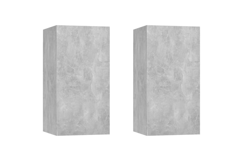 TV-benk 2 stk betonggrå 30,5x30x60 cm sponplate - Grå - Møbler - Mediamøbel & tv møbel - TV-benk & mediabenk