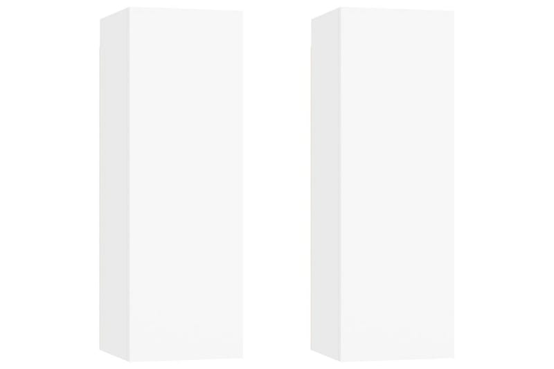 TV-benk 2 stk hvit 30,5x30x90 cm sponplate - Hvit - Møbler - Mediamøbel & tv møbel - TV-benk & mediabenk