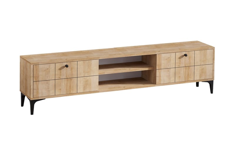 Tv-benk 30x180 cm - Natur/Svart - Møbler - Mediamøbel & tv møbel - TV-benk & mediabenk