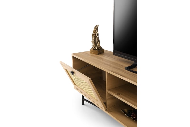 Tv-benk 40x180 cm - Natur/Svart - Møbler - Mediamøbel & tv møbel - TV-benk & mediabenk