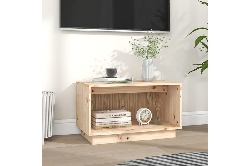 TV-benk 60x35x35 cm heltre furu - Brun - TV-benk & mediabenk