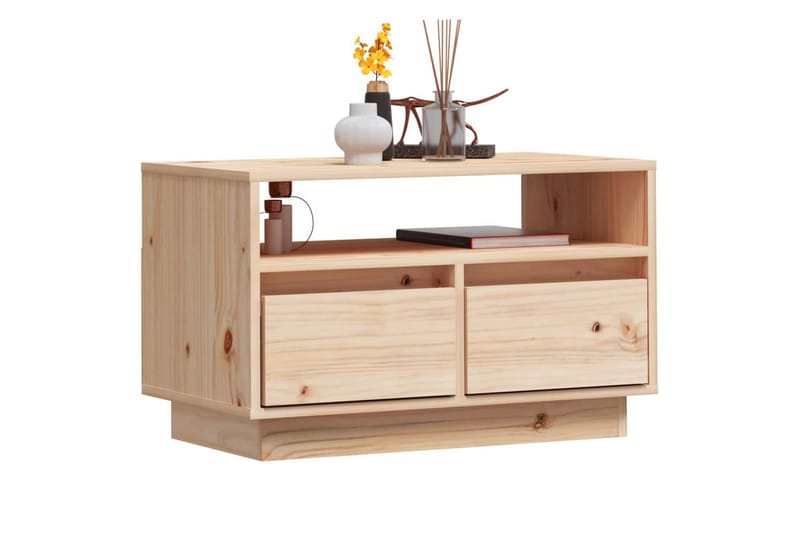TV-benk 60x35x37 cm heltre furu - Brun - Møbler - Mediamøbel & tv møbel - TV-benk & mediabenk