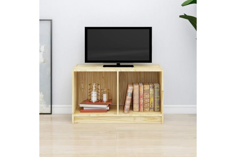 TV-benk 70x33x42 cm heltre furu - Brun - TV-benk & mediabenk