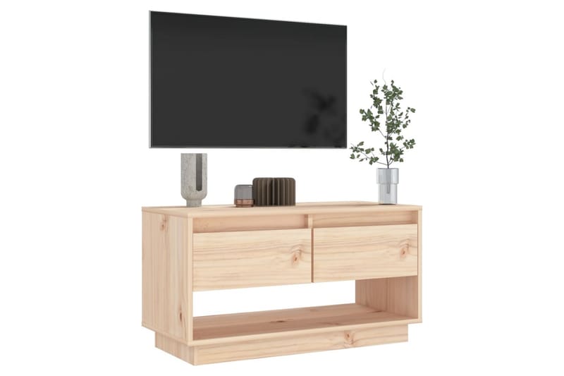 TV-benk 74x34x40 cm heltre furu - Brun - Møbler - Mediamøbel & tv møbel - TV-benk & mediabenk