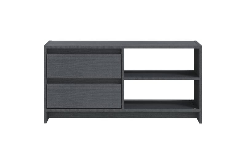 TV-benk 80x31x39 cm heltre furu grå - Grå - Møbler - Mediamøbel & tv møbel - TV-benk & mediabenk