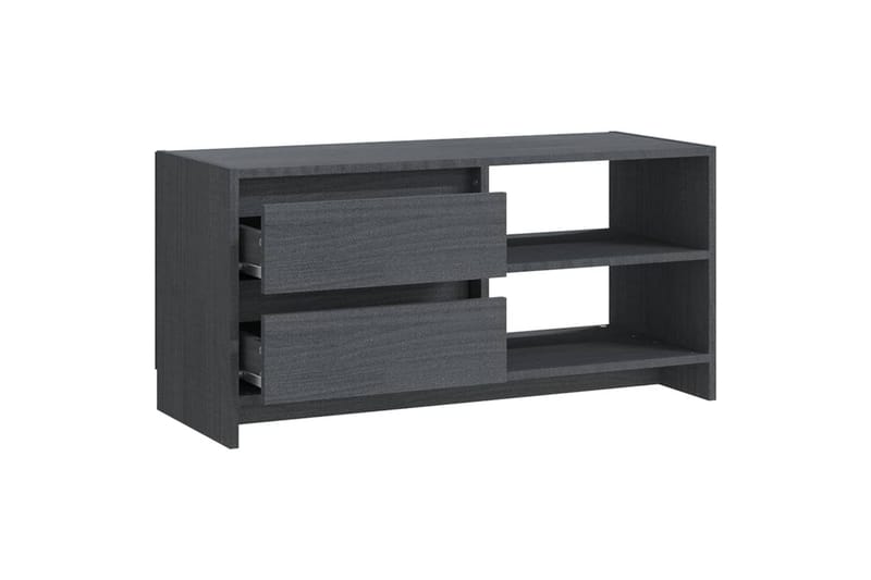 TV-benk 80x31x39 cm heltre furu grå - Grå - Møbler - Mediamøbel & tv møbel - TV-benk & mediabenk