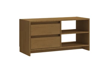 TV-benk 80x31x39 cm heltre furu honningbrun - Brun - Møbler - Mediamøbel & tv møbel - TV-benk & mediabenk