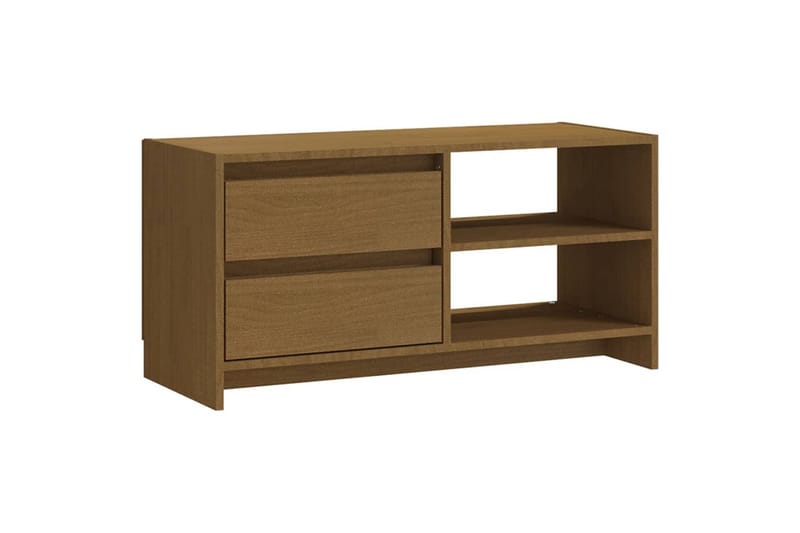 TV-benk 80x31x39 cm heltre furu honningbrun - Brun - Møbler - Mediamøbel & tv møbel - TV-benk & mediabenk