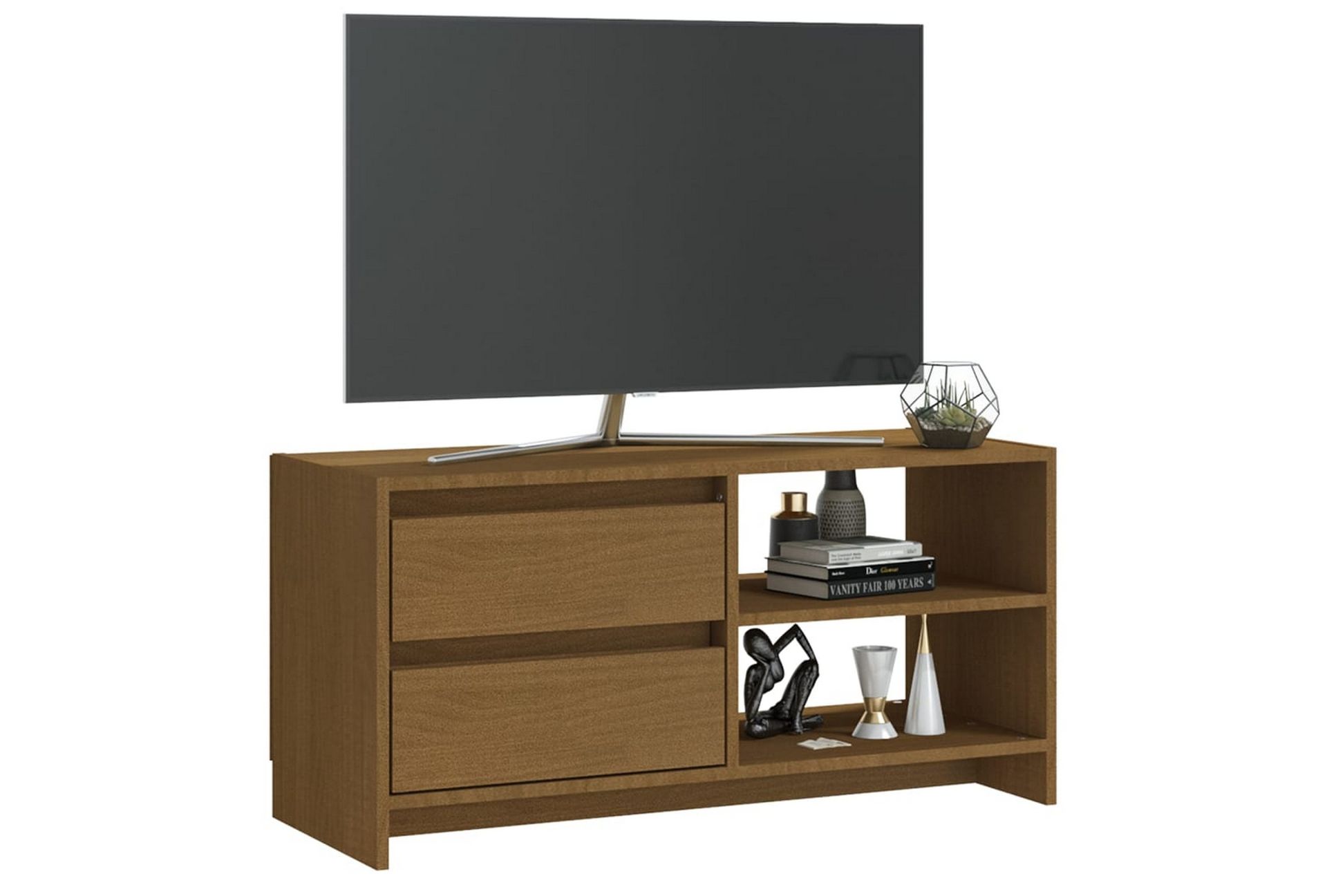 TV-benk 80x31x39 cm heltre furu honningbrun - Brun - Møbler - Mediamøbel & tv møbel - TV-benk & mediabenk