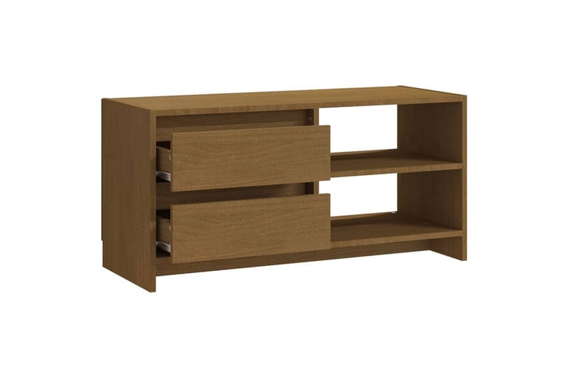 TV-benk 80x31x39 cm heltre furu honningbrun - Brun - TV-benk & mediabenk