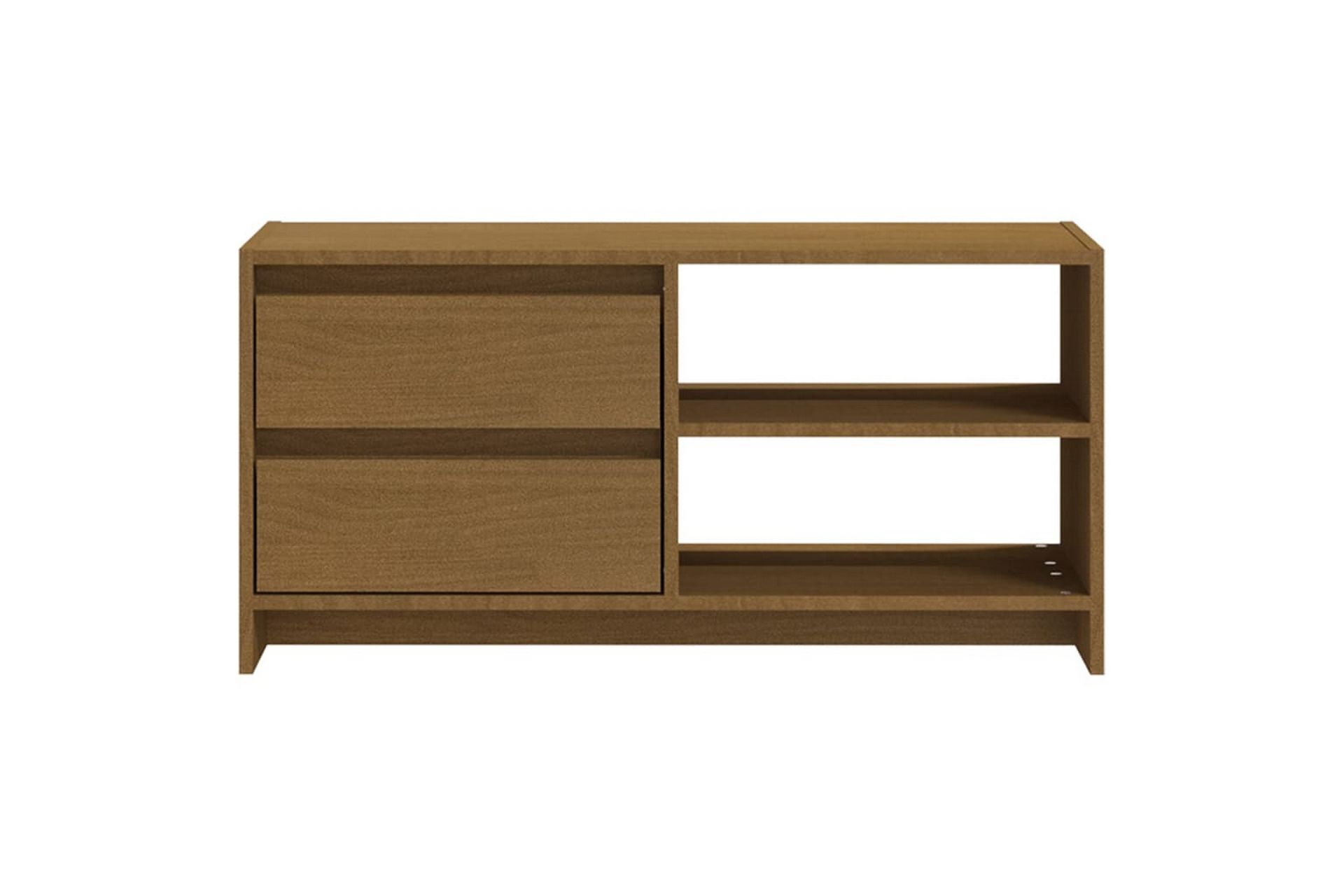 TV-benk 80x31x39 cm heltre furu honningbrun - Brun - Møbler - Mediamøbel & tv møbel - TV-benk & mediabenk
