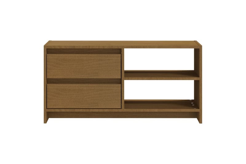 TV-benk 80x31x39 cm heltre furu honningbrun - Brun - Møbler - Mediamøbel & tv møbel - TV-benk & mediabenk