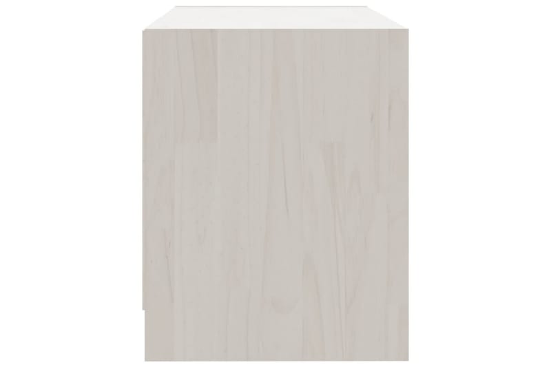 TV-benk 80x31x39 cm heltre furu hvit - Hvit - Møbler - Mediamøbel & tv møbel - TV-benk & mediabenk