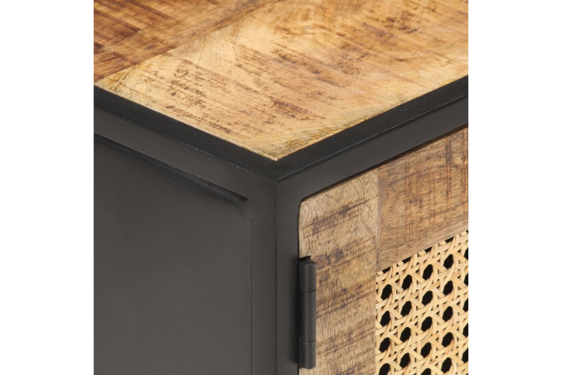TV-benk 90x30x40 cm grovt mangotre med naturlig stokk - Brun - Møbler - Mediamøbel & tv møbel - TV-benk & mediabenk