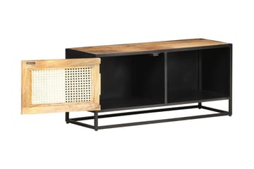 TV-benk 90x30x40 cm grovt mangotre med naturlig stokk - Brun - Møbler - Mediamøbel & tv møbel - TV-benk & mediabenk