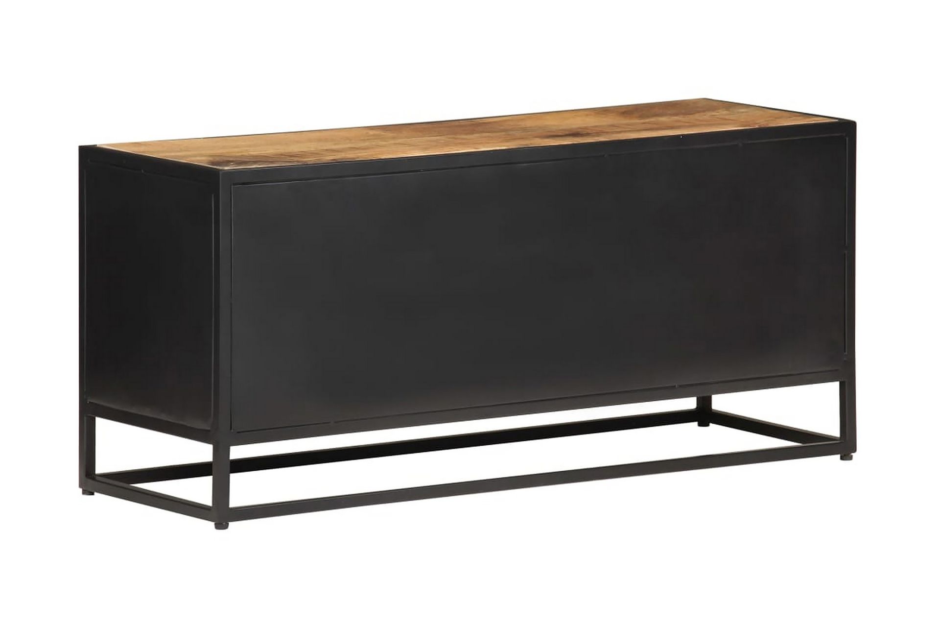 TV-benk 90x30x40 cm grovt mangotre med naturlig stokk - Brun - Møbler - Mediamøbel & tv møbel - TV-benk & mediabenk