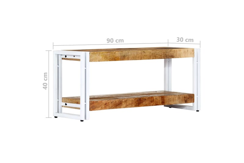 TV-benk 90x30x40 cm heltre mango - Brun - Møbler - Mediamøbel & tv møbel - TV-benk & mediabenk