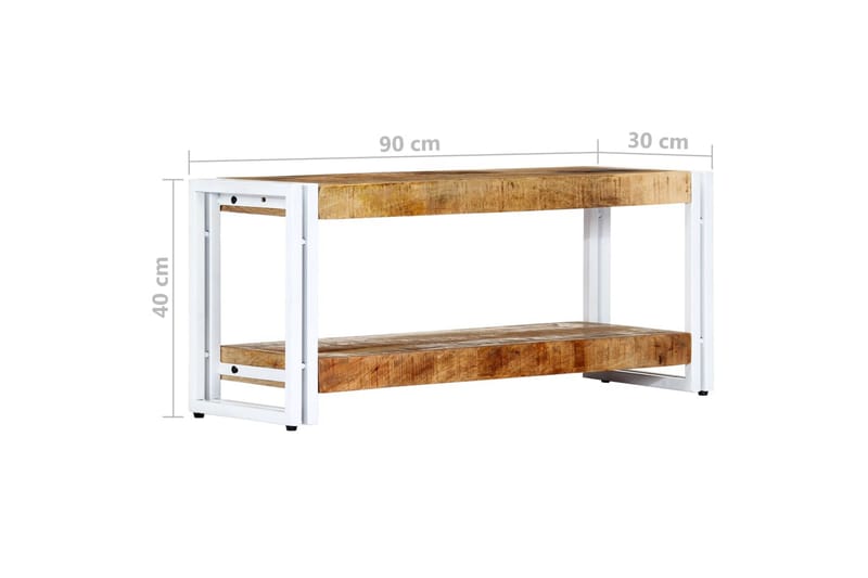 TV-benk 90x30x40 cm heltre mango - Brun - TV-benk & mediabenk