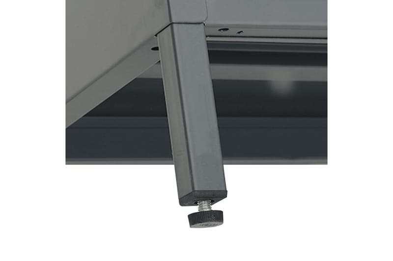 TV-benk antrasitt 90x30x44 cm stål og glass - Antrasittgrå - Møbler - Mediamøbel & tv møbel - TV-benk & mediabenk